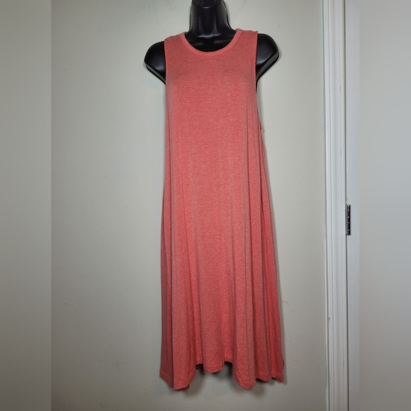 Lou & Grey Signature Soft Coral Maxi Dress sz L - Picture 1 of 7